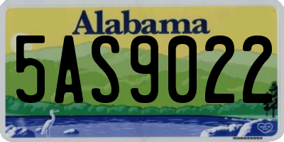 AL license plate 5AS9022