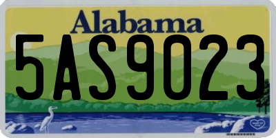 AL license plate 5AS9023