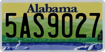 AL license plate 5AS9027