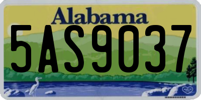 AL license plate 5AS9037