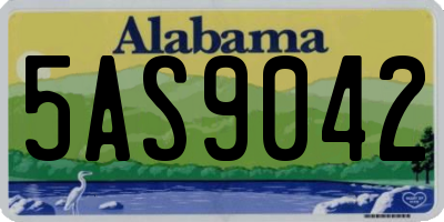 AL license plate 5AS9042