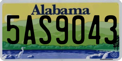 AL license plate 5AS9043