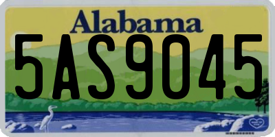 AL license plate 5AS9045