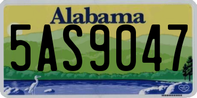 AL license plate 5AS9047