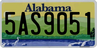 AL license plate 5AS9051