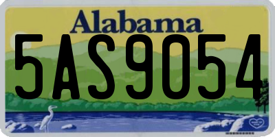 AL license plate 5AS9054