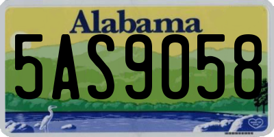 AL license plate 5AS9058