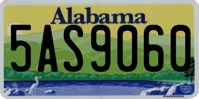 AL license plate 5AS9060