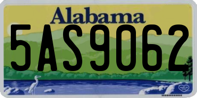 AL license plate 5AS9062