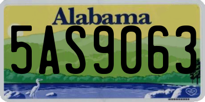AL license plate 5AS9063