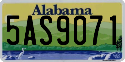 AL license plate 5AS9071