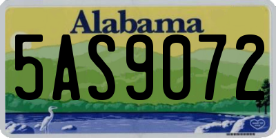 AL license plate 5AS9072