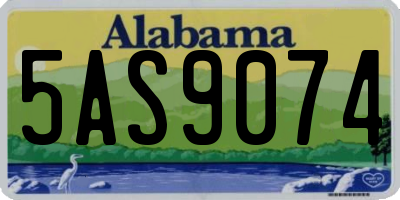 AL license plate 5AS9074