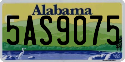 AL license plate 5AS9075