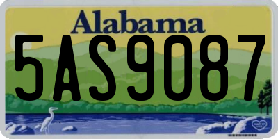 AL license plate 5AS9087