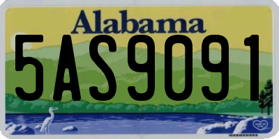 AL license plate 5AS9091