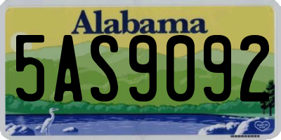 AL license plate 5AS9092