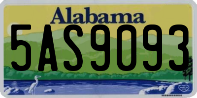 AL license plate 5AS9093