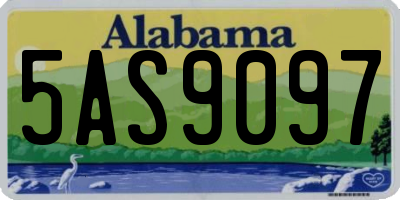 AL license plate 5AS9097