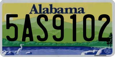 AL license plate 5AS9102