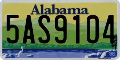 AL license plate 5AS9104