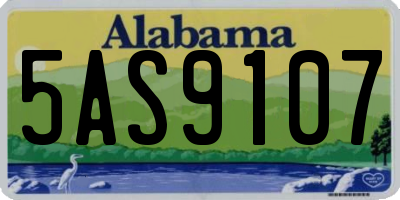 AL license plate 5AS9107