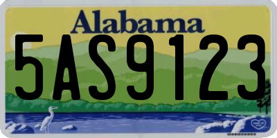 AL license plate 5AS9123