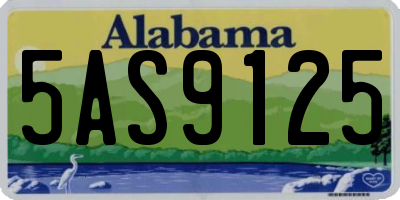 AL license plate 5AS9125