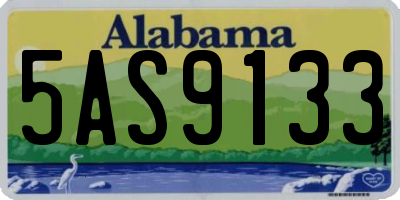 AL license plate 5AS9133