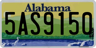 AL license plate 5AS9150