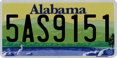AL license plate 5AS9151