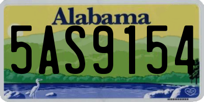 AL license plate 5AS9154