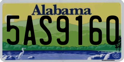 AL license plate 5AS9160