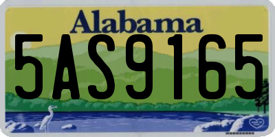 AL license plate 5AS9165
