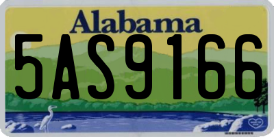 AL license plate 5AS9166
