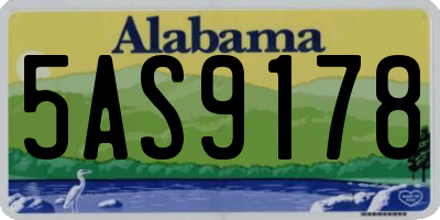 AL license plate 5AS9178