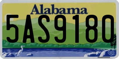 AL license plate 5AS9180