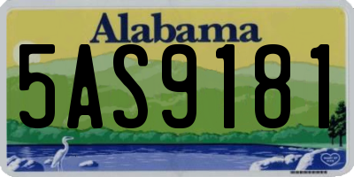 AL license plate 5AS9181