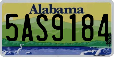 AL license plate 5AS9184