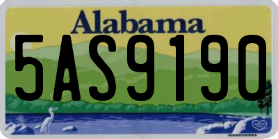 AL license plate 5AS9190
