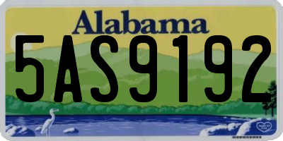 AL license plate 5AS9192