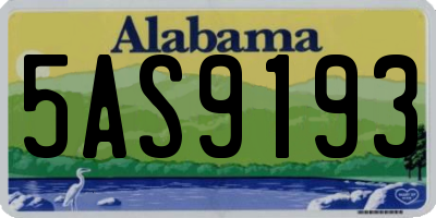 AL license plate 5AS9193