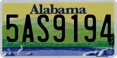 AL license plate 5AS9194