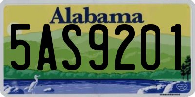 AL license plate 5AS9201