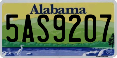 AL license plate 5AS9207