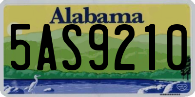AL license plate 5AS9210