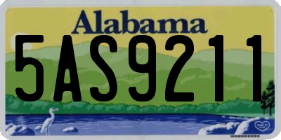 AL license plate 5AS9211