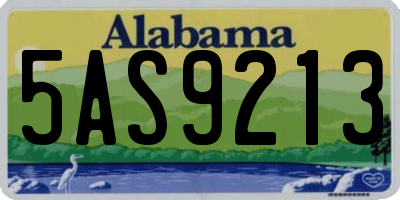 AL license plate 5AS9213
