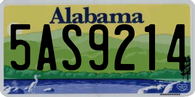 AL license plate 5AS9214