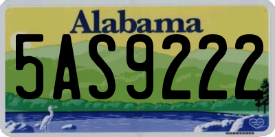 AL license plate 5AS9222